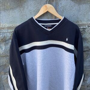 Vintage Polo Ralph Lauren Sweatshirt XL Skate Middle Striped 2000s